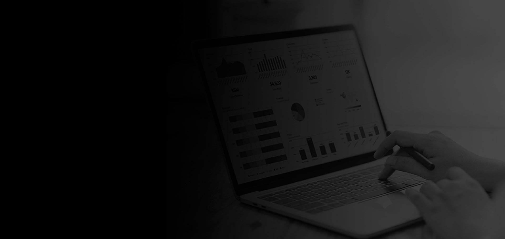 Image showing someone looking at various graphs